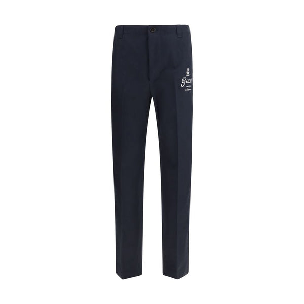 Gucci 100% Cotton trousers in navy