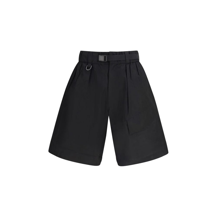 Y-3 65% Cotton bermuda shorts in black