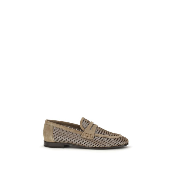 Brunello Cucinelli Upper 100% Calf Leather Bos Taurus loafer in beige