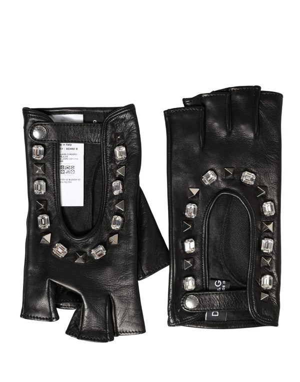 Dolce & Gabbana 100% Lamb Leather gloves in black