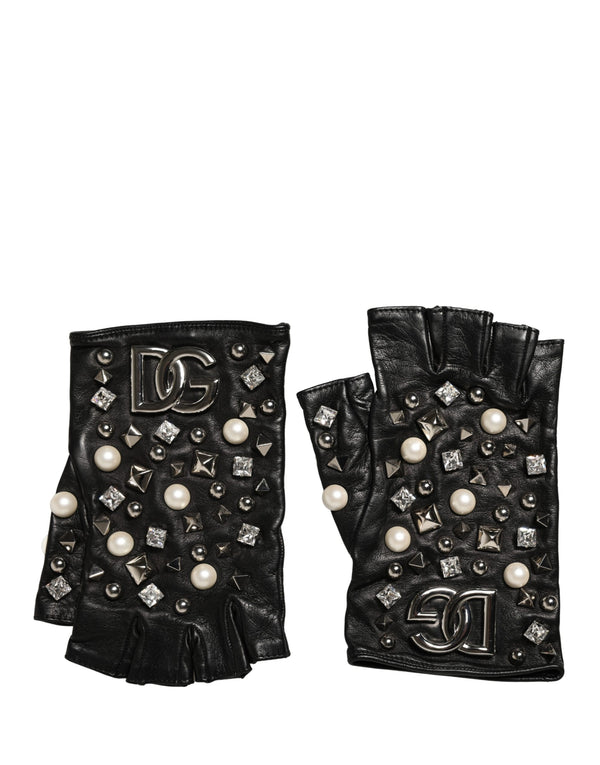 Dolce & Gabbana 100% Lamb Leather gloves in black