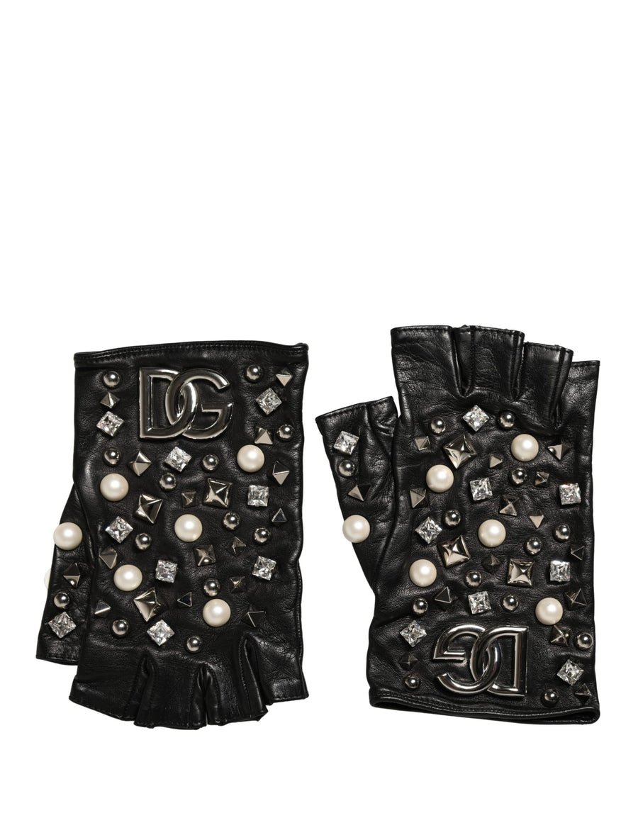 Dolce & Gabbana 100% Lamb Leather gloves in black