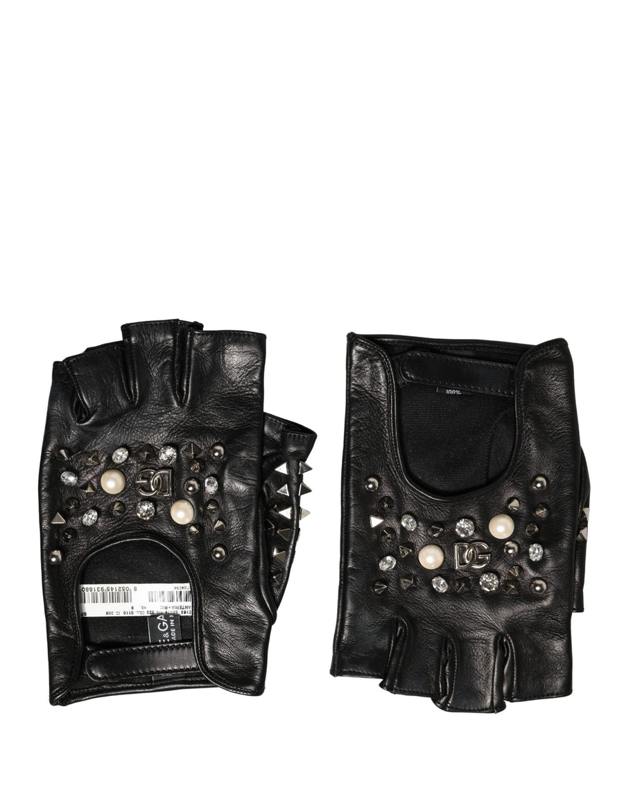 Dolce & Gabbana 100% Genuine Leather gloves in black