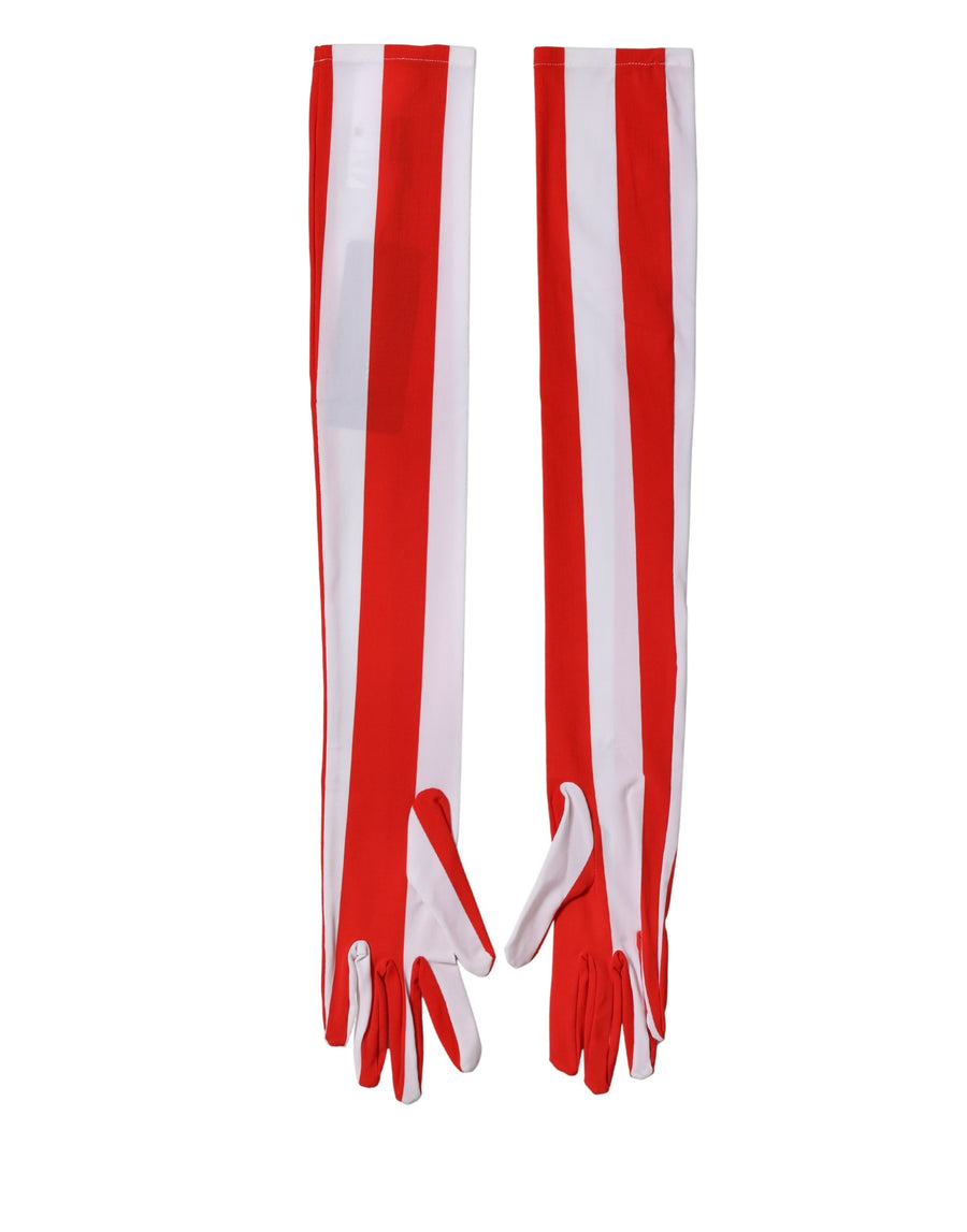 Dolce & Gabbana 28% Elastane 72% Nylon gloves in red