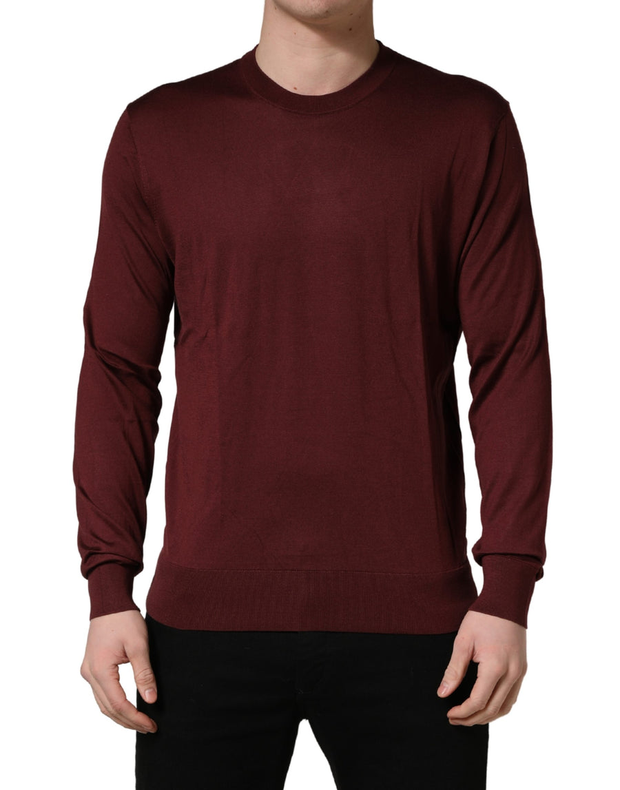Dolce & Gabbana 100% Silk sweater in maroon