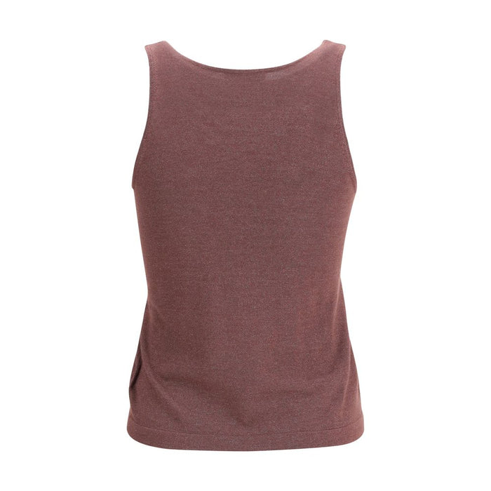 Brunello Cucinelli 51% Cashmere tank top in red — view 2