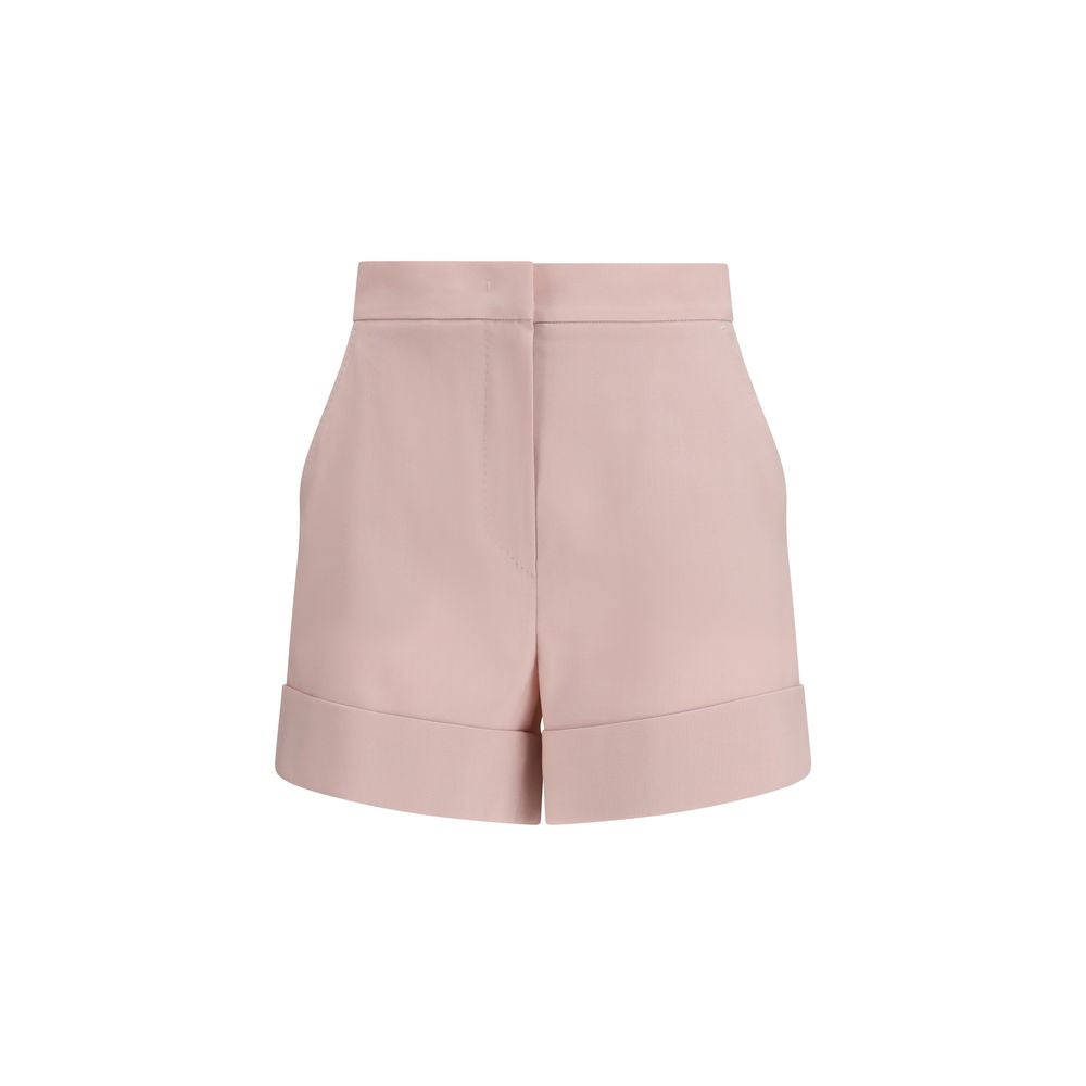 Max Mara 71% Fleece Wool bermuda shorts in pink