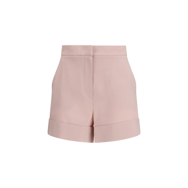 Max Mara 71% Fleece Wool bermuda shorts in pink