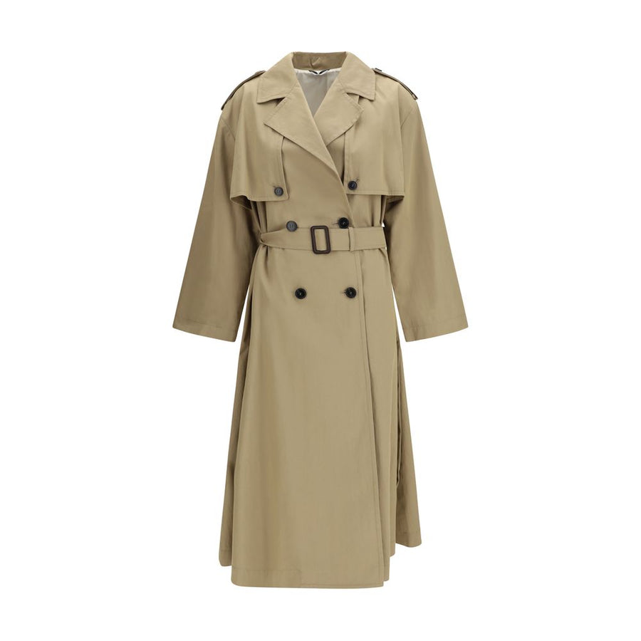 Max Mara 68% Cotton trench coat in beige