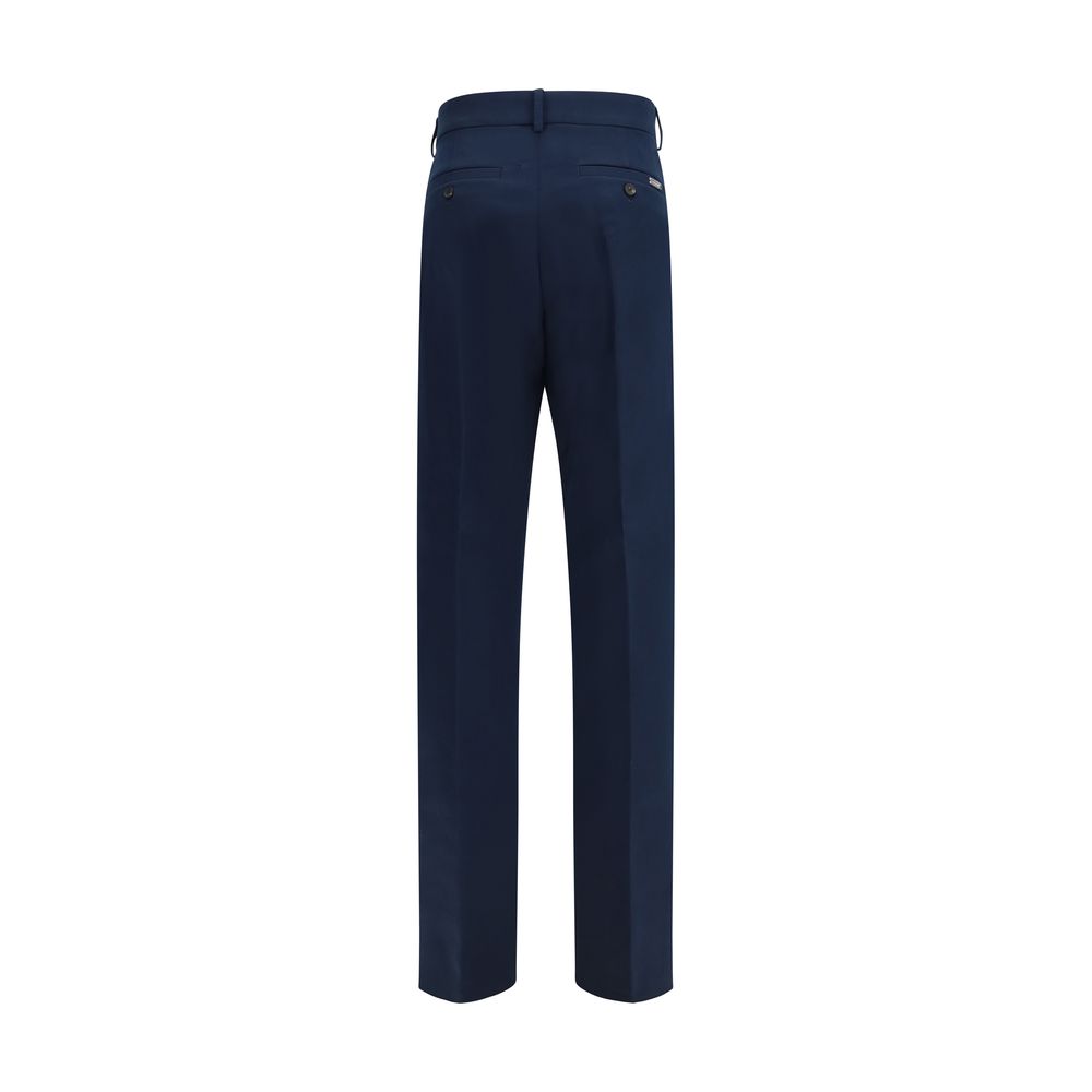 Ferragamo 94% Cotton chino pants in navy — view 2