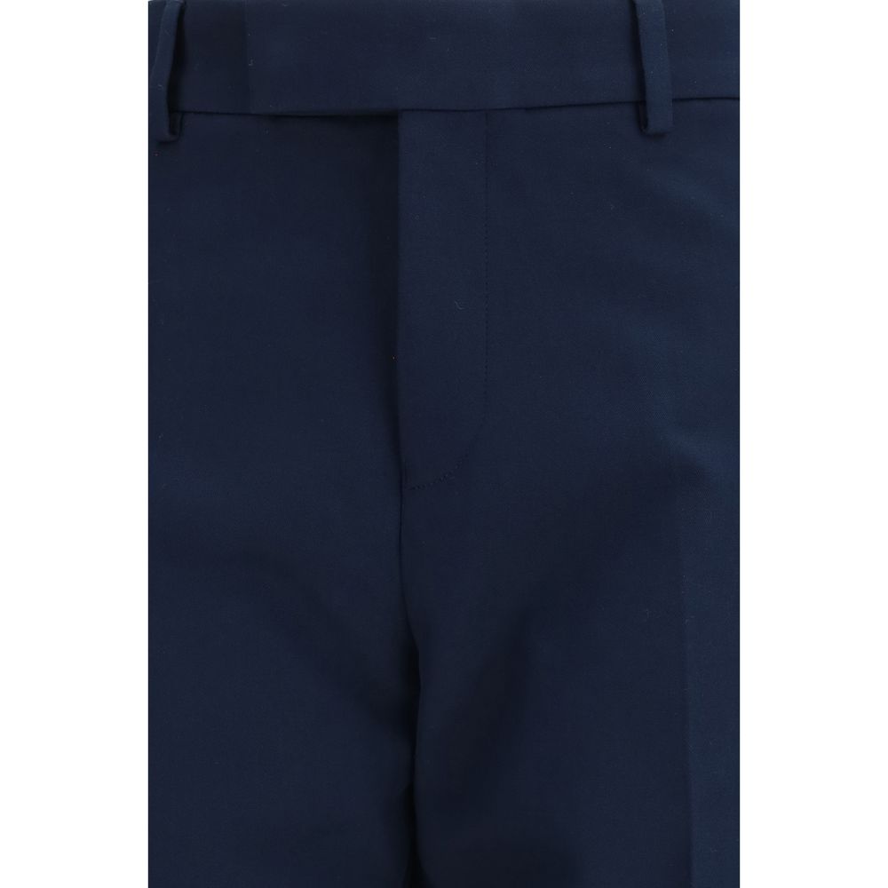 Ferragamo 94% Cotton chino pants in navy — view 3