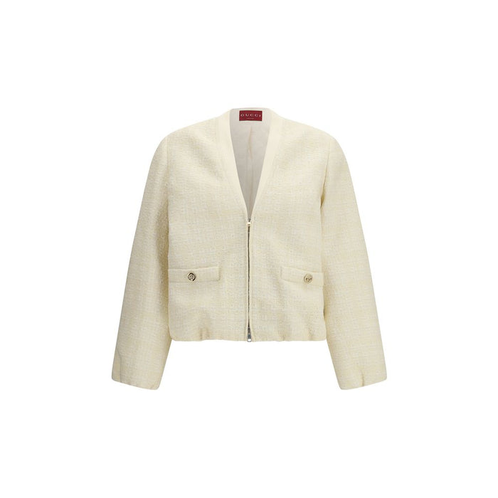 Gucci 53% Cotton 30% Nylon 17% Wool blazer in beige