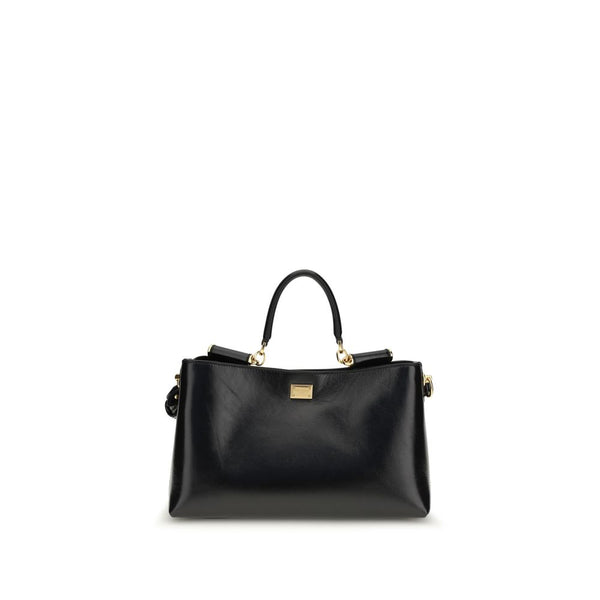 Dolce & Gabbana 100% Calf Leather Bos Taurus top handle bag in black