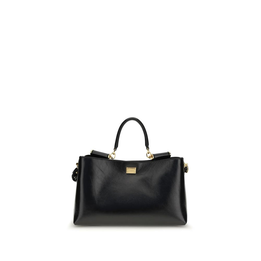 Dolce & Gabbana 100% Calf Leather Bos Taurus top handle bag in black