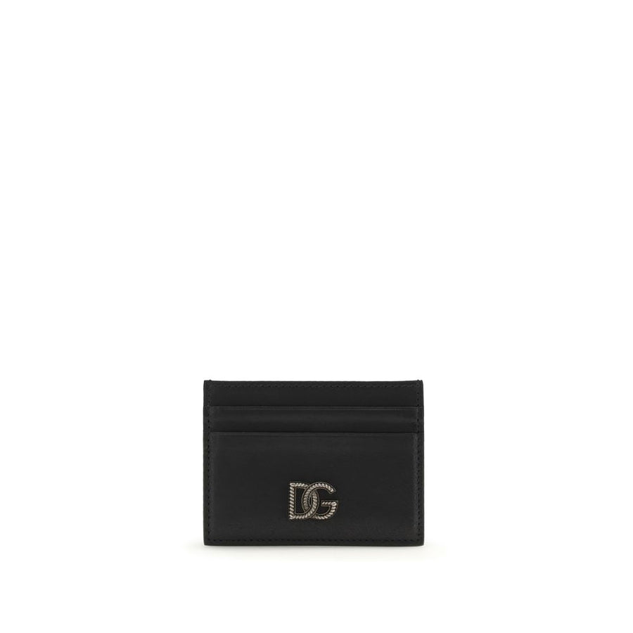 Dolce & Gabbana 100% Calf Leather Bos Taurus card case in black