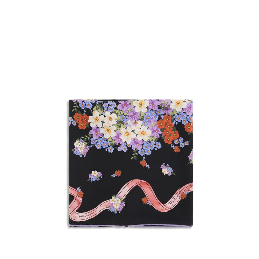 Dolce & Gabbana 100% Silk scarf in black