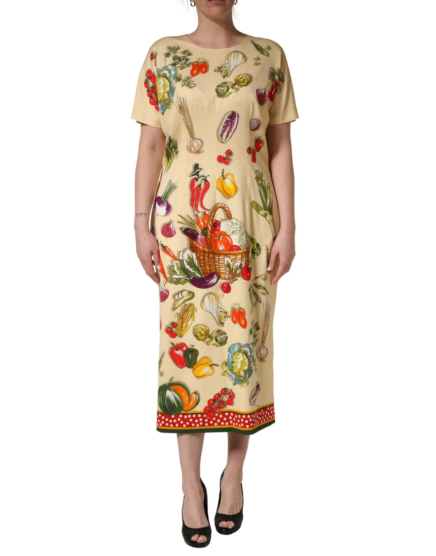 Dolce & Gabbana 91% Silk dress in beige