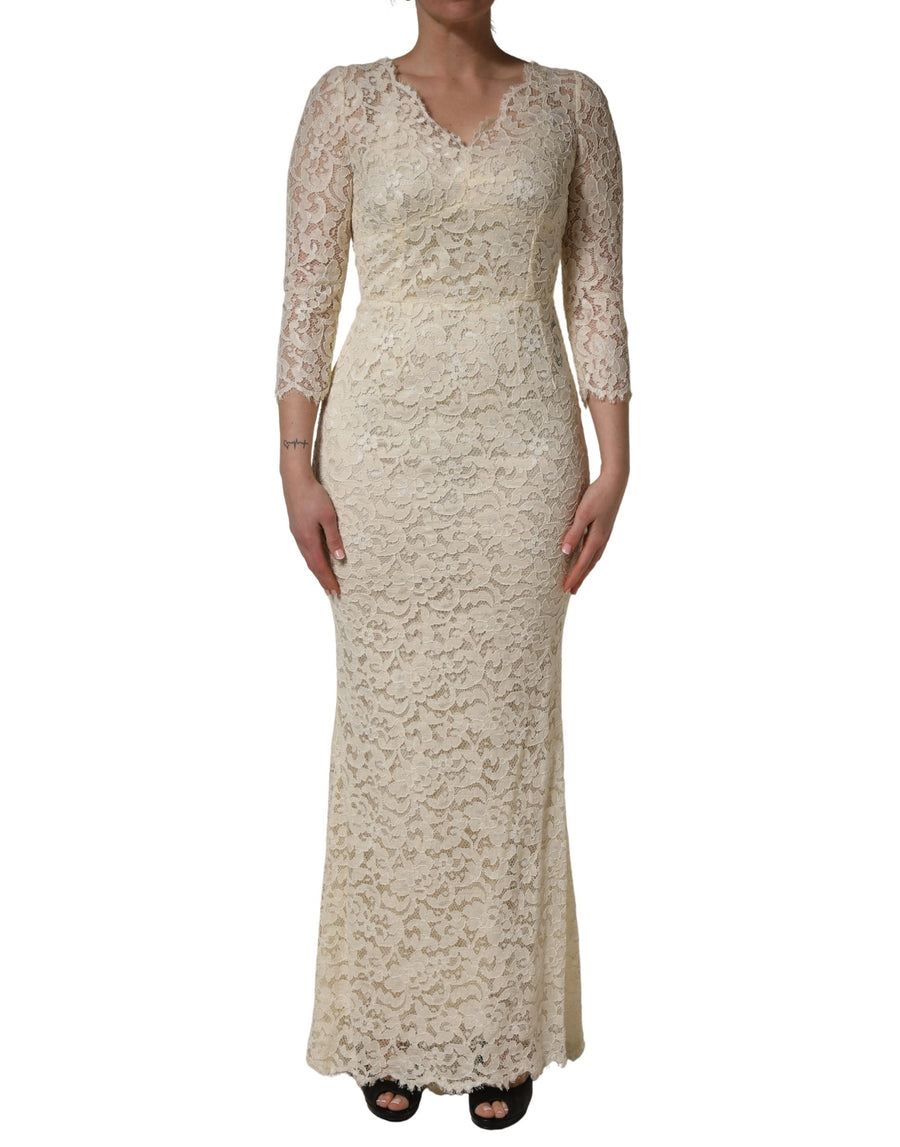 Dolce & Gabbana 52% Cotton 48% Nylon dress in white