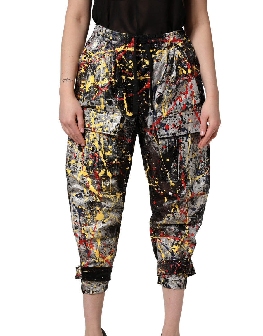 Dolce & Gabbana 90% Nylon 9% Silk 1% Elastane cargo pants in black