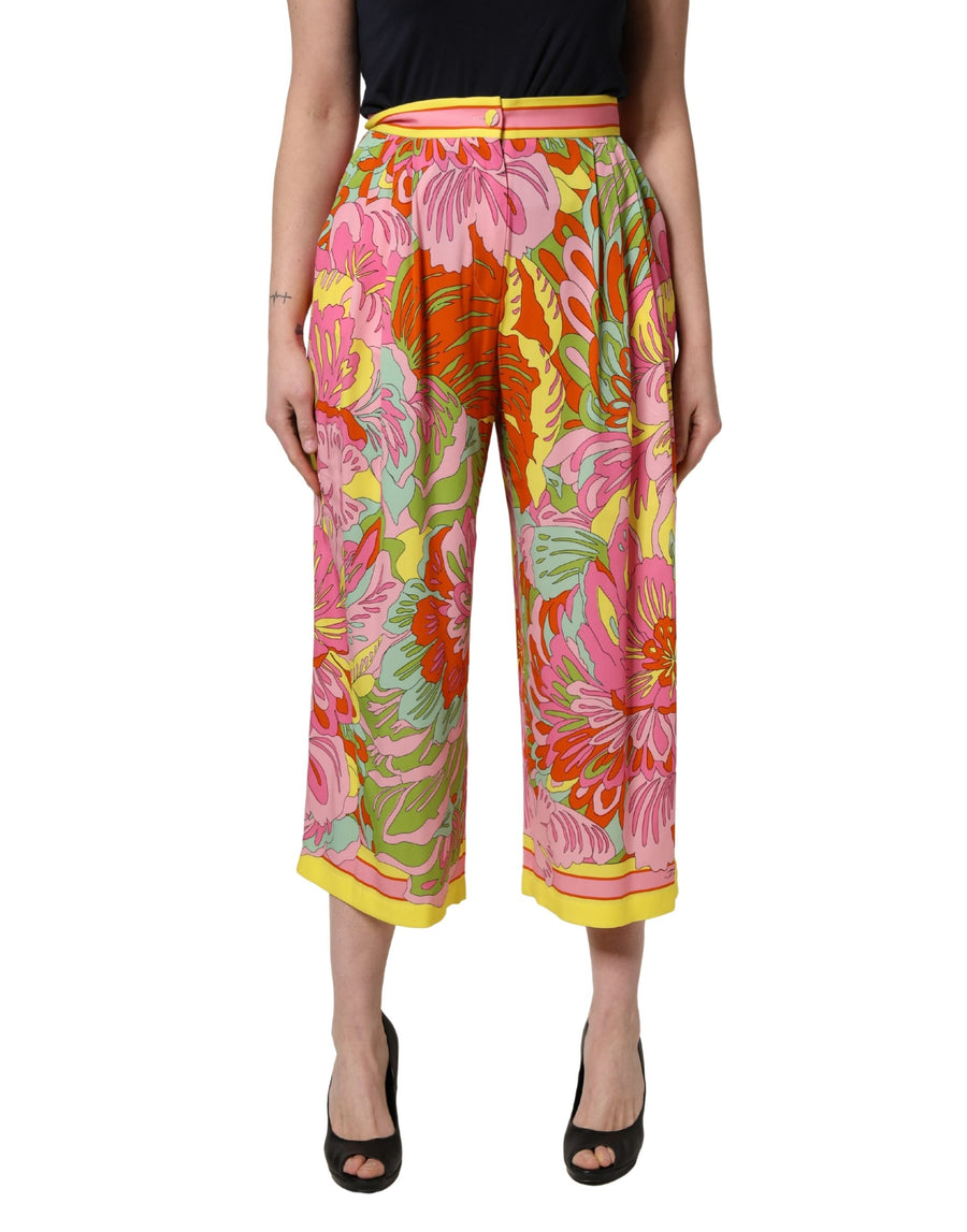 Dolce & Gabbana 91% Silk trouser in multicolor