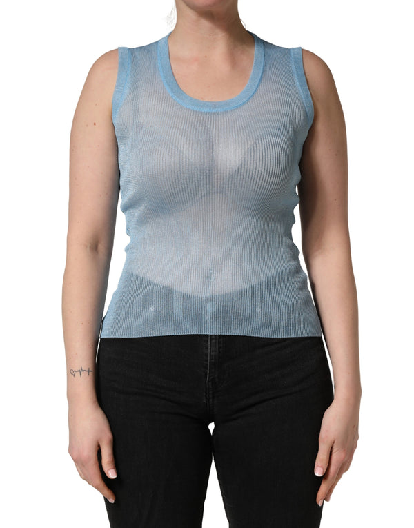 Dolce & Gabbana 100% Polyester tank top in blue