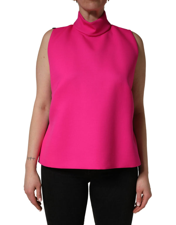Dolce & Gabbana 100% Virgin Wool; Lining: 92% Silk tank top in pink