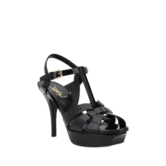 Saint Laurent Upper: 100% Calf Leather Bos Taurus; Sole: 100% Calf Leather Bos Taurus sandal in black — view 2