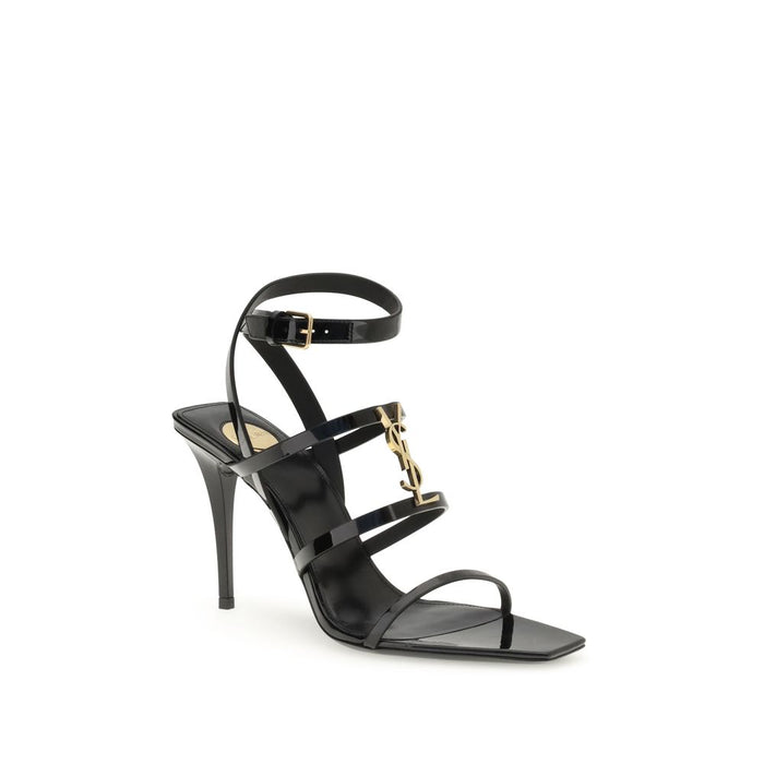 Saint Laurent 100% Calf Leather Bos Taurus sandal in black — view 2