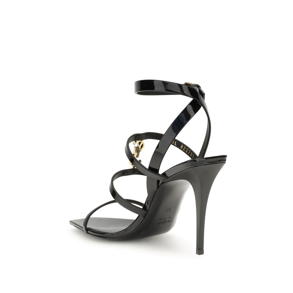 Saint Laurent 100% Calf Leather Bos Taurus sandal in black — view 3