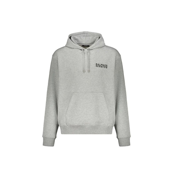 Balmain 100% Cotton hoodie in gray