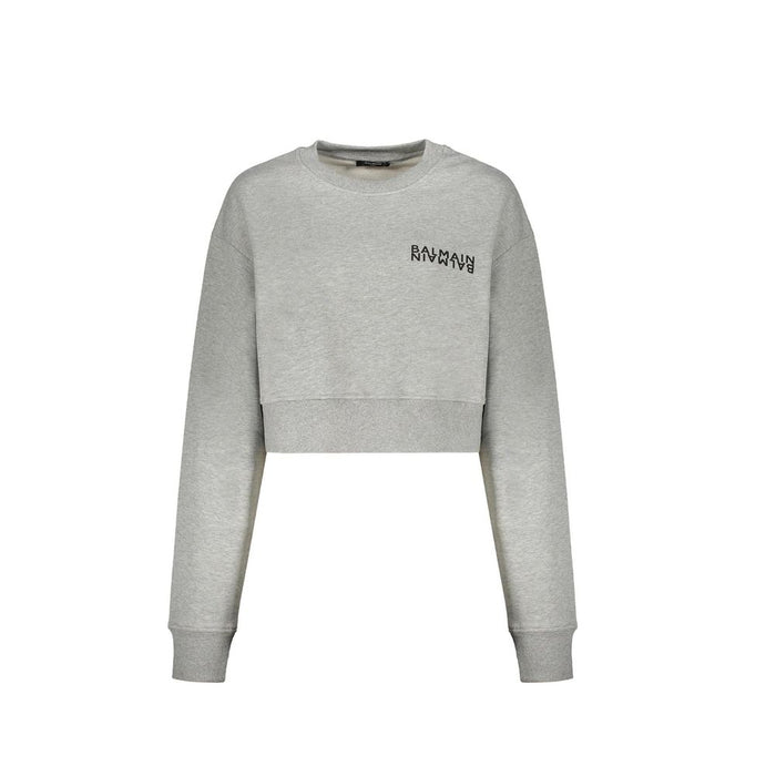Balmain 100% Cotton sweatshirt in gray