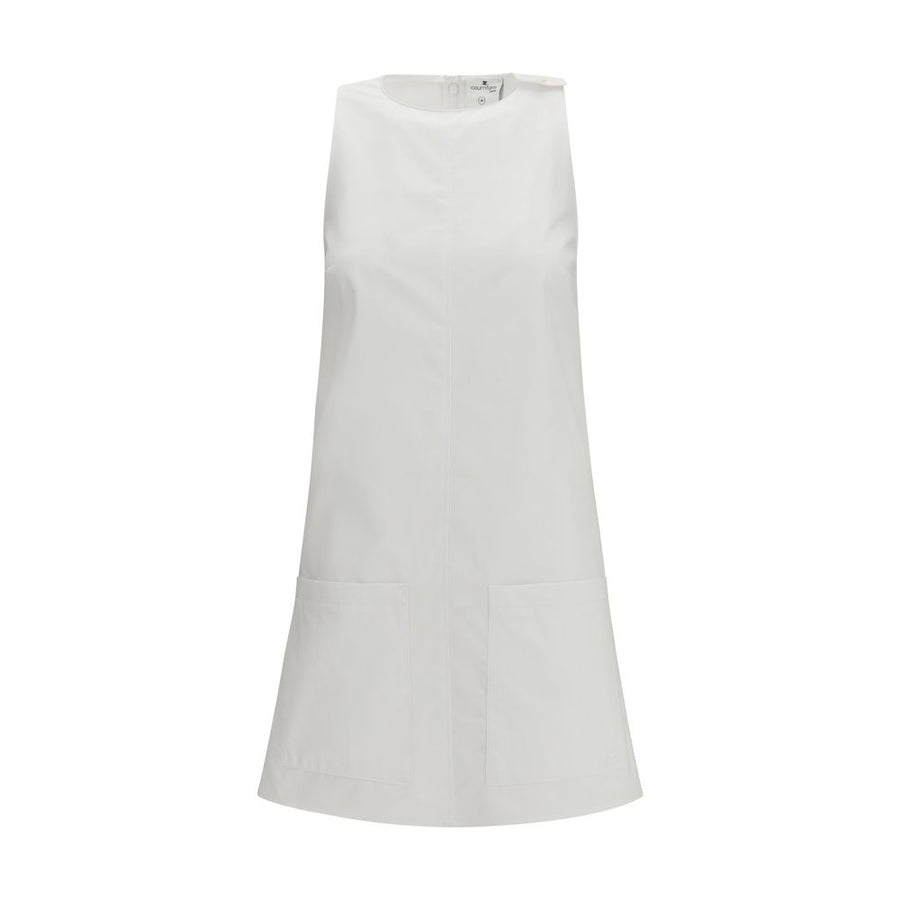 CourrèGes 100% Cotton dress in white