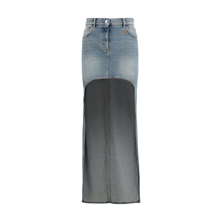 CourrèGes 100% Cotton skirt in blue