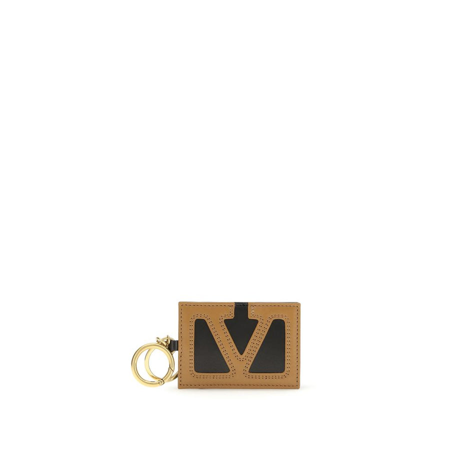 Valentino Garavani 100% Lamb leather keychain in tan
