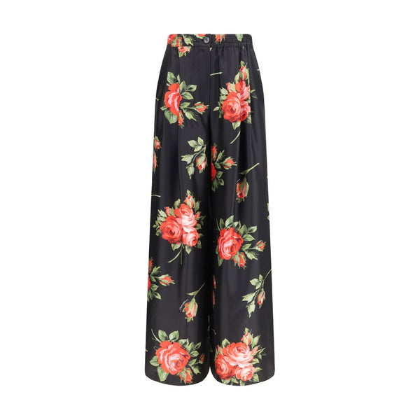 Dolce & Gabbana 100% Silk trousers in black