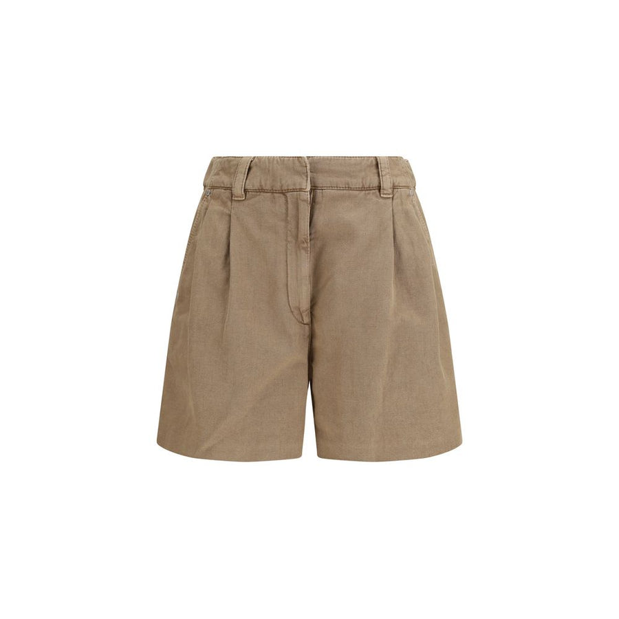 Brunello Cucinelli 60% Cotton 40% Linen bermuda shorts in beige