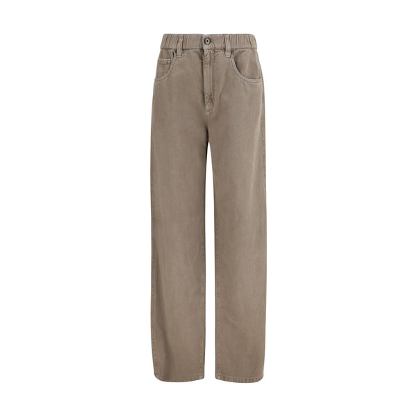 Brunello Cucinelli 100% Cotton jeans in beige