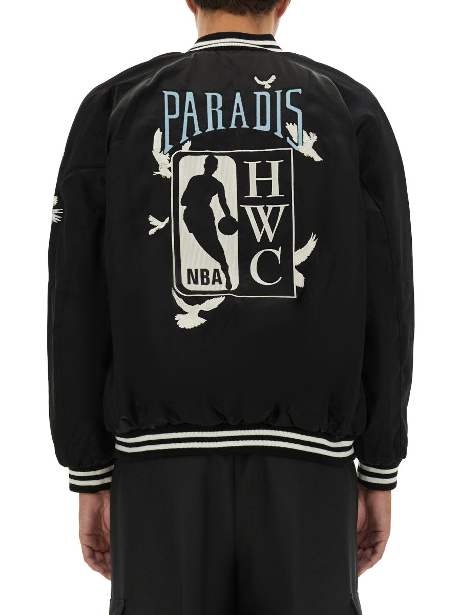 Varsity Jacket Black Cotton