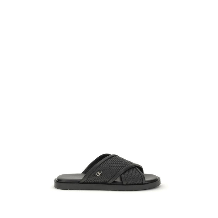 Ferragamo 100% Calf Leather Bos Taurus sandals in black