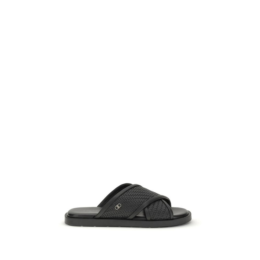 Ferragamo 100% Calf Leather Bos Taurus sandals in black