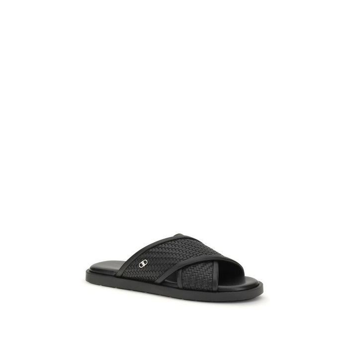 Ferragamo 100% Calf Leather Bos Taurus sandals in black — view 2
