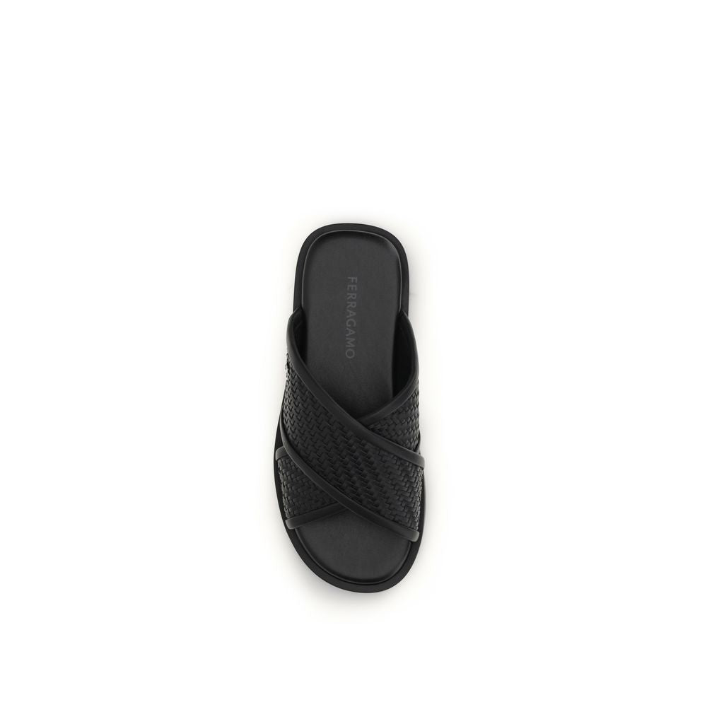 Ferragamo 100% Calf Leather Bos Taurus sandals in black — view 4