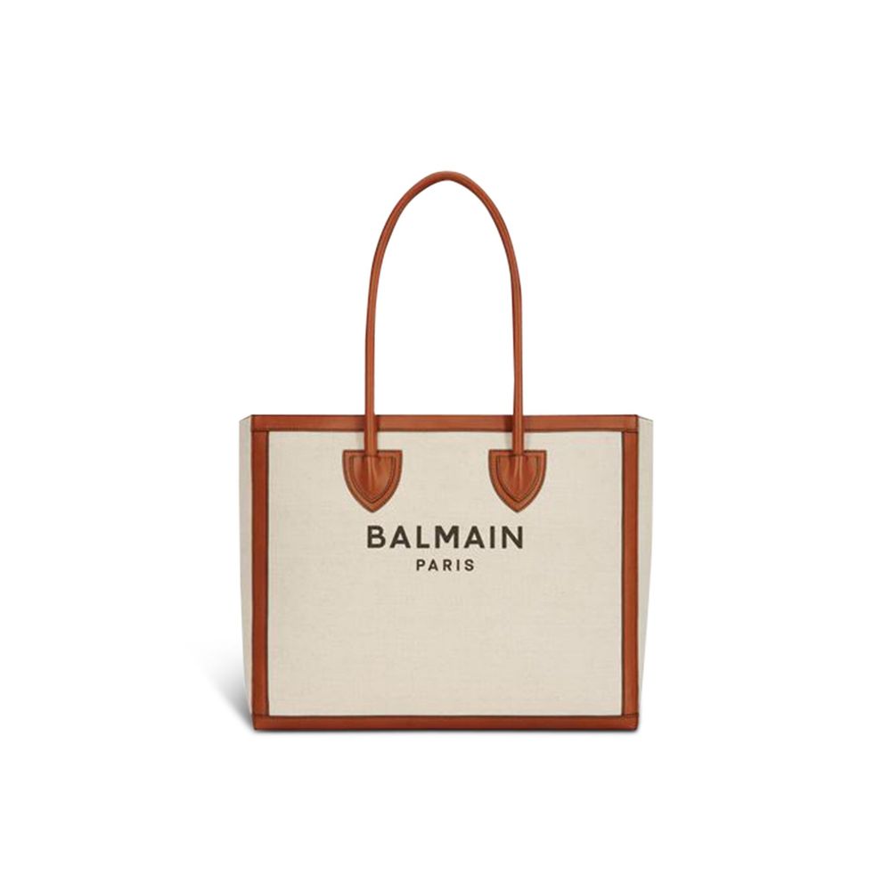 Beige Cotton Tote Bag