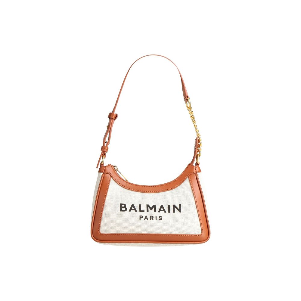 Brown Cotton Shoulder Bag