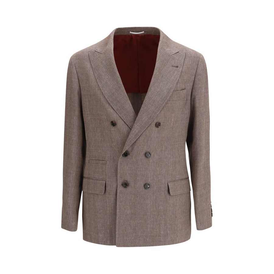 Brunello Cucinelli 60% Linen 40% Wool blazer in brown