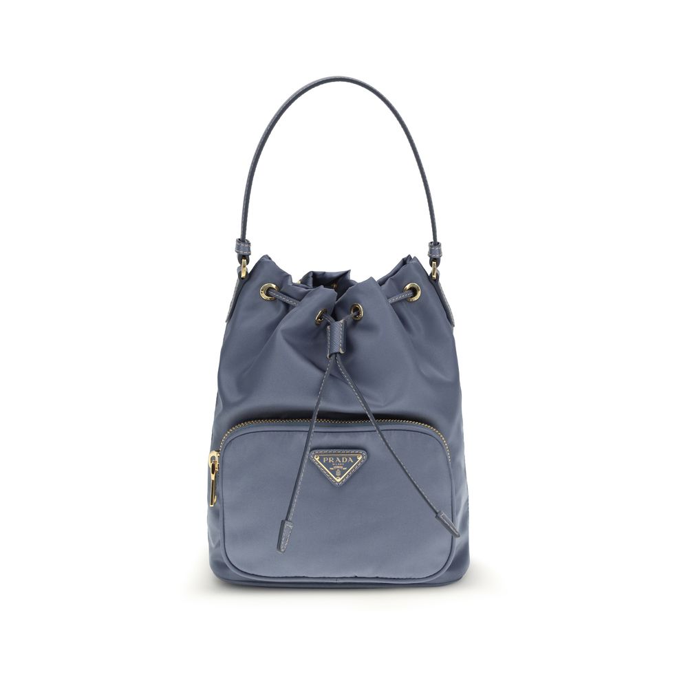 Blue Recycled Polyamide Backet Bag