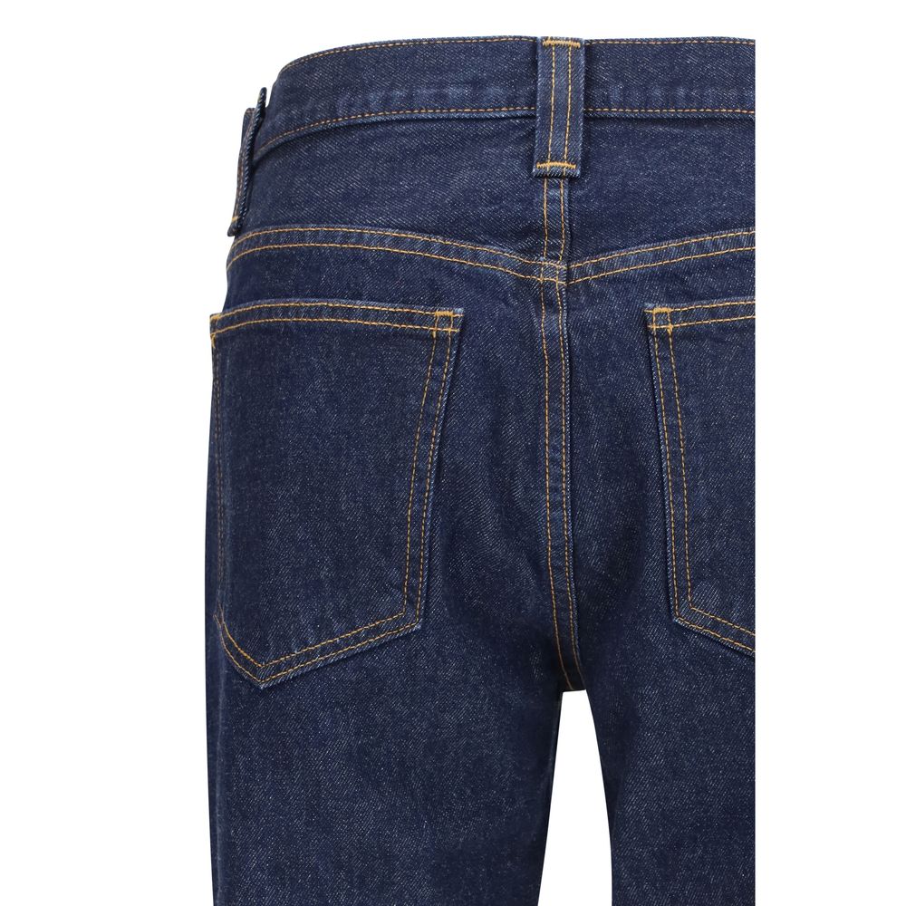 Khaite 100% Cotton jeans in navy — view 3