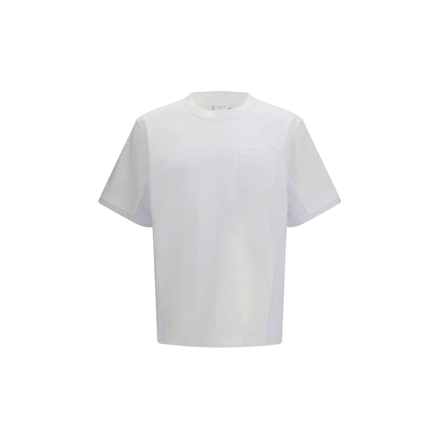 Sacai 100% Cotton t-shirt in white