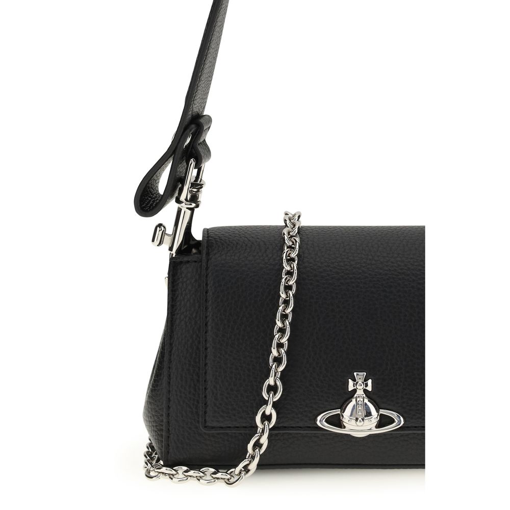 Vivienne Westwood 55% Thermoplastic Polyurethane shoulder bag in black — view 4