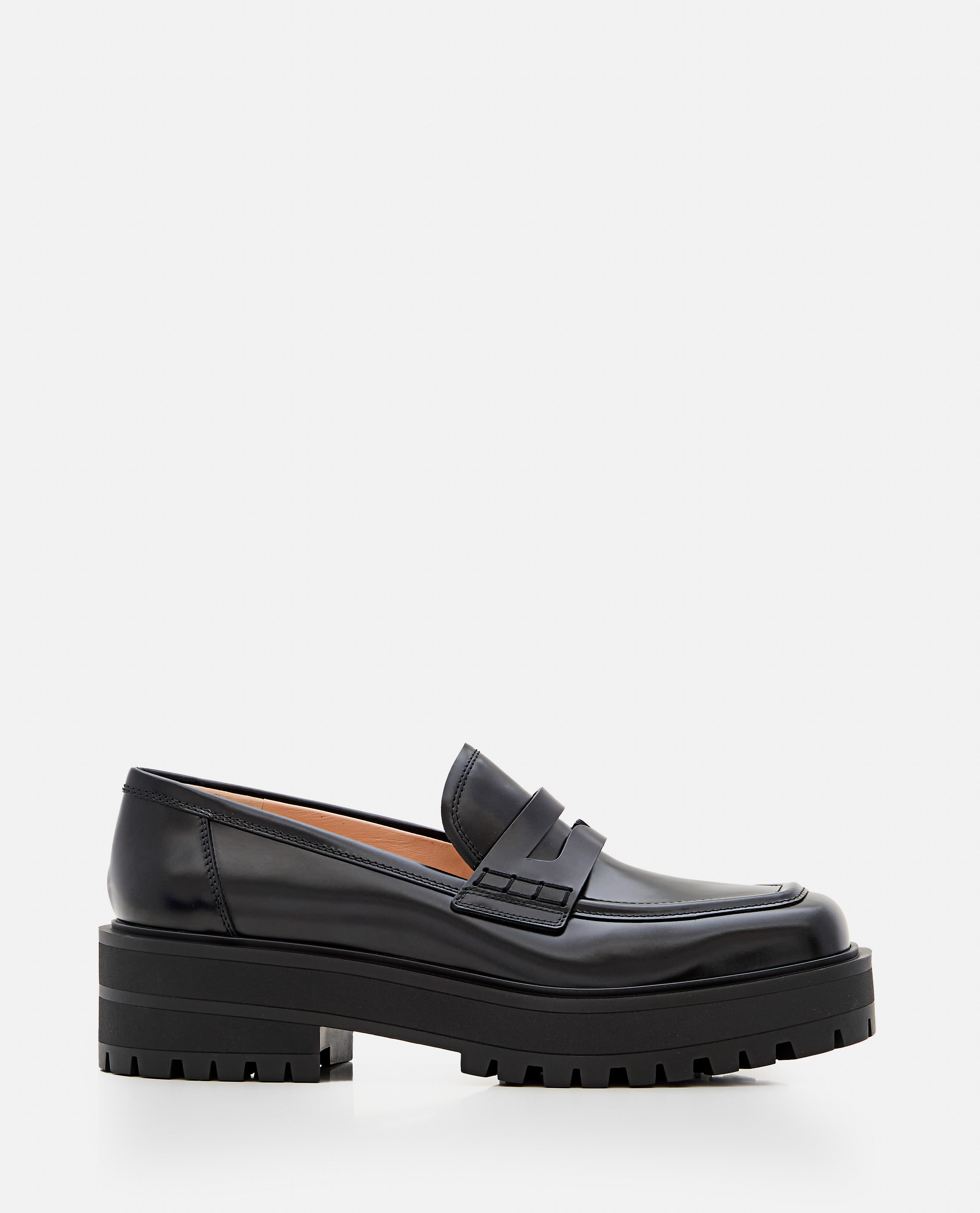 Gianvito Rossi Flat Shoes Black Calf Leather